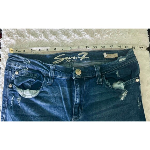 Seven 7 ankle jeans Skinny Easy Fit sz 10 raw hem - Picture 8 of 8